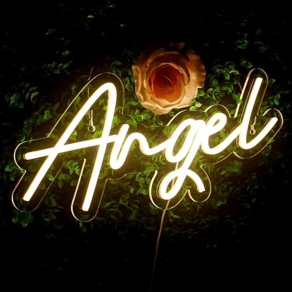 Neon Angel Light Sign for Bedroom/Living Room/Patio Decor Furniture Party LED - Picture 1 of 5